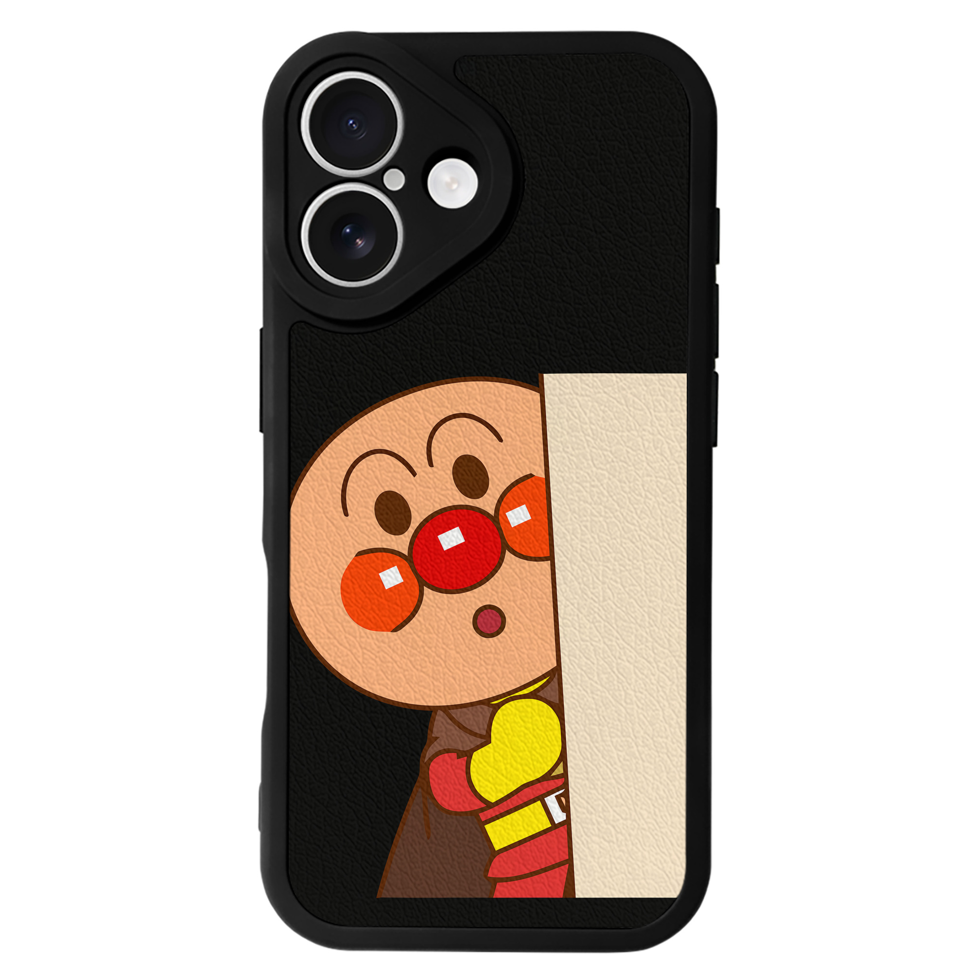 （画像用） アンパンマン Anpanman 【iPhone 16シリーズ対応】シリコンスマホケース（レザー調） 材質：シリコン